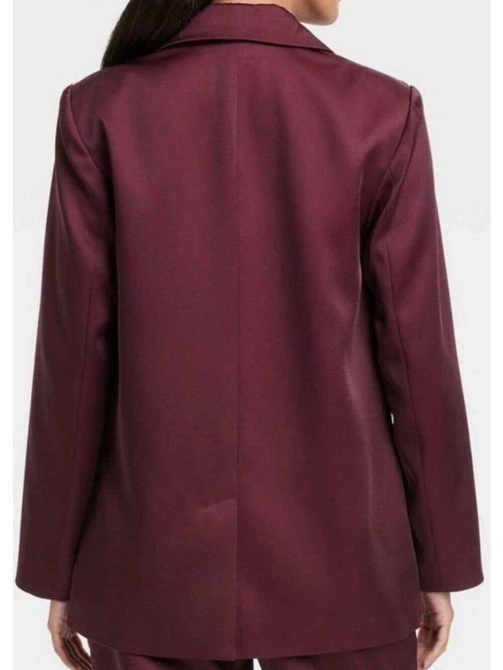 NWT A New Day Women's Size L Burgundy Double-Breasted Blazer Jacket J1833 - Picture 2 of 8